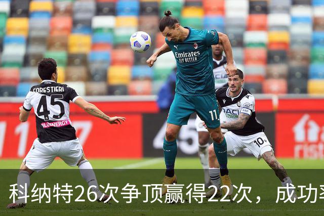 科纳特26次争顶赢得22次，成功率84.62%最高